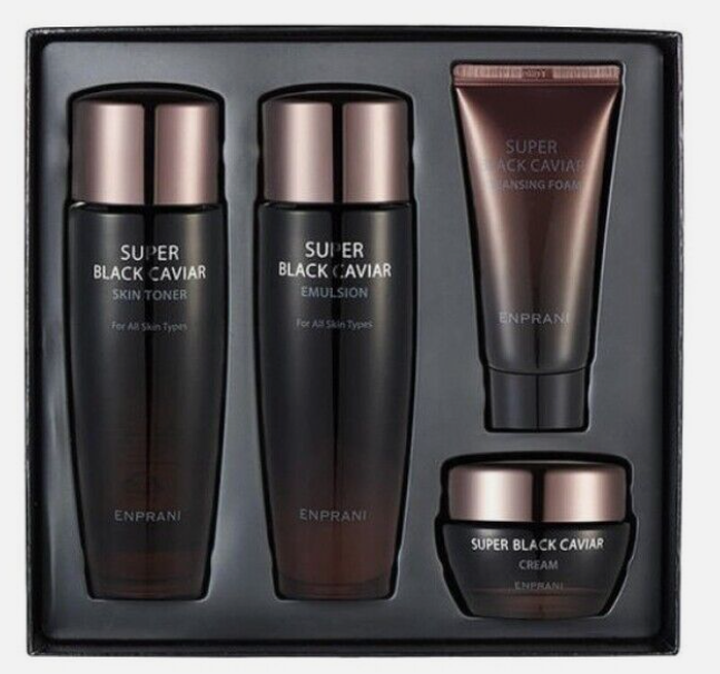 New Emplani Super Black Caviar Skincare Set 3 anti-aging moisturizing tablets